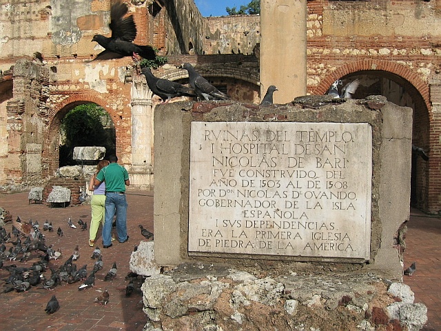 Plaque outside Hospital San Nicolas