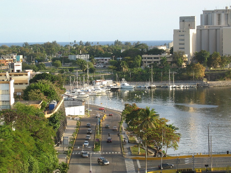 View east from Puente Juan Pablo Duarte